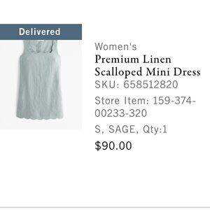 Abercrombie & Fitch Linen Scalloped Mini Dress - Light Green